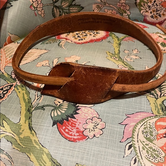 roger rilleau Accessories - Vintage Brown Leather Belt by Roger Rilleau, 47”